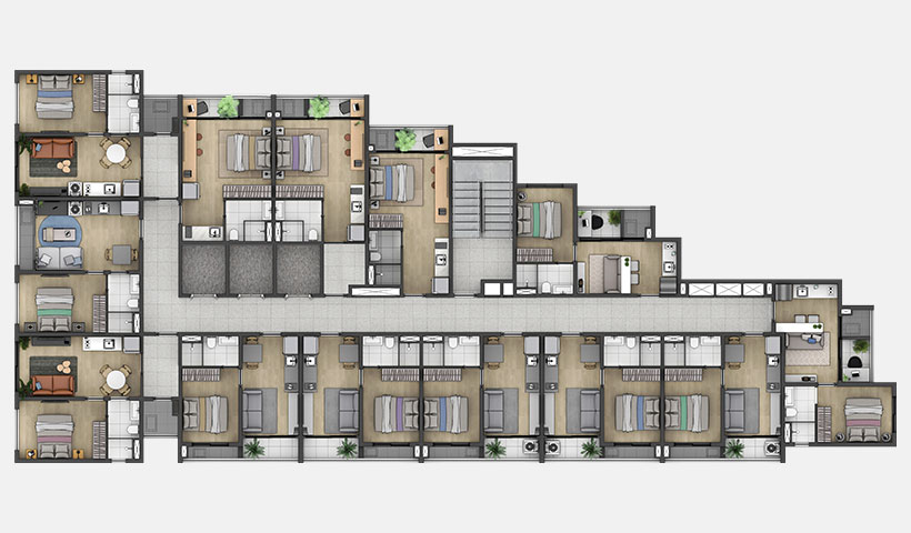 Artz Itaim – Implantação dos Apartamentos